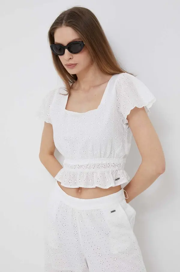 Pepe Jeans Bombažen top Pepe Jeans Artemis