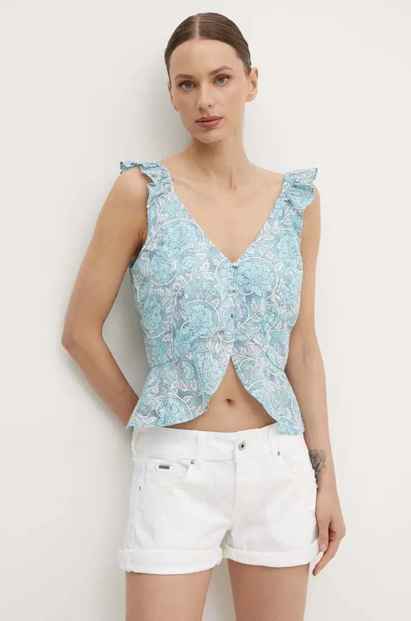 Pepe Jeans Bombažen top Pepe Jeans EMILIA