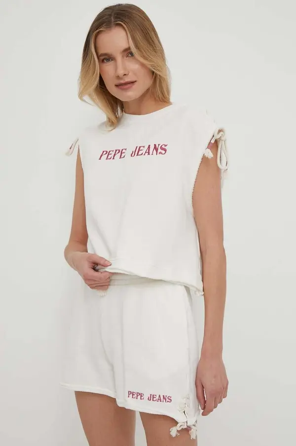 Pepe Jeans Bombažen top Pepe Jeans Kendall