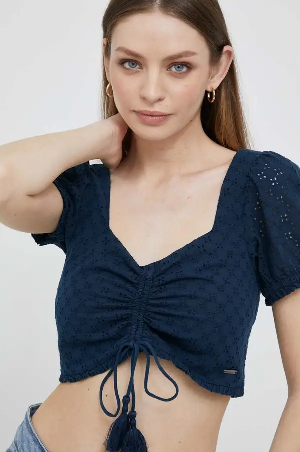 Pepe Jeans Bombažen top Pepe Jeans Philana