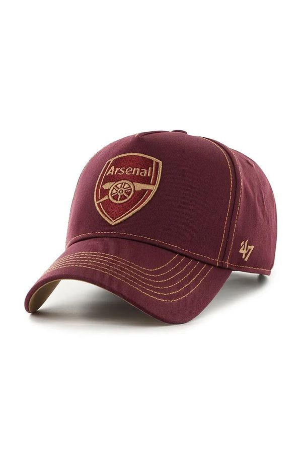 47 brand Bombažna bejzbolska kapa 47 brand Arsenal FC bordo barva, EPL-CONDT30GWS-KM