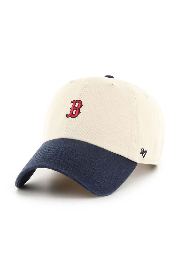 47 brand Bombažna bejzbolska kapa 47 brand MLB Boston Red Sox bež barva, B-SSTBC02GWS-NT