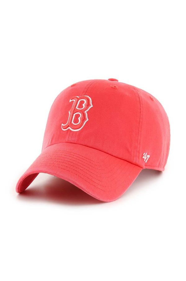 47 brand Bombažna bejzbolska kapa 47 brand MLB Boston Red Sox rdeča barva, B-RGW02GWS-YH