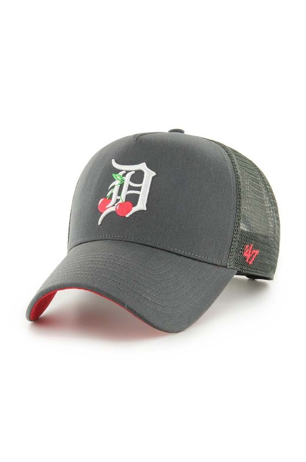 47 brand Bombažna bejzbolska kapa 47 brand MLB Detroit Tigers siva barva, B-ICNDT09CTP-CC