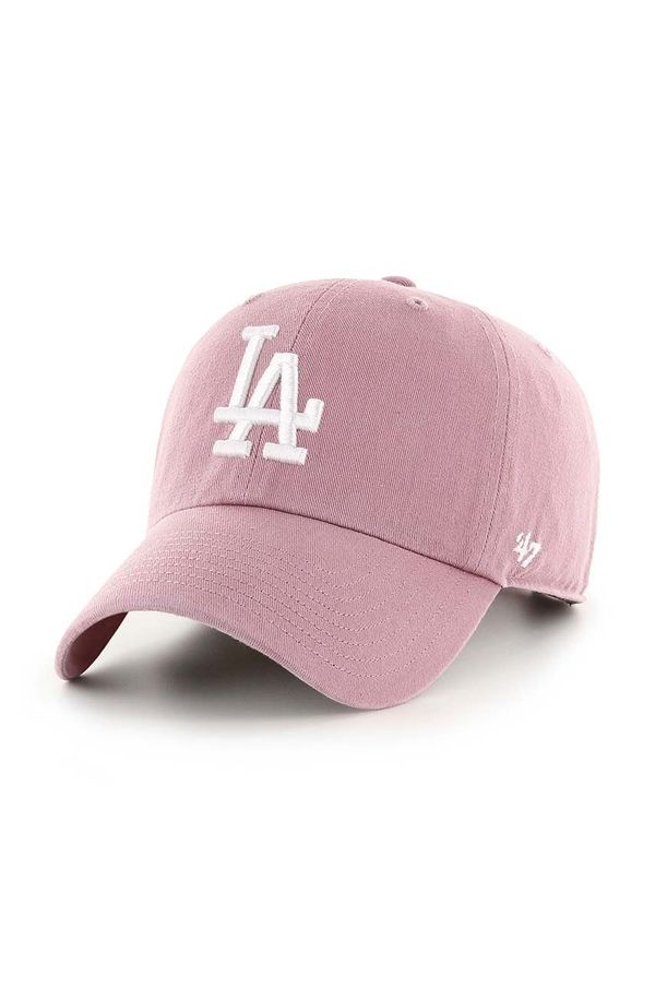 47 brand Bombažna bejzbolska kapa 47 brand MLB Los Angeles Dodgers roza barva, B-NLRGW12GWS-QC