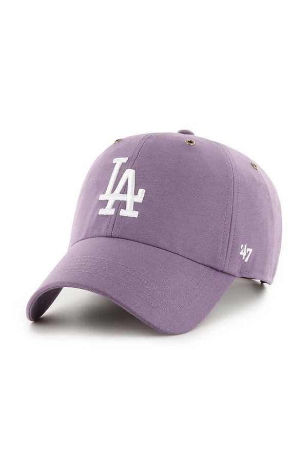 47 brand Bombažna bejzbolska kapa 47 brand MLB Los Angeles Dodgers vijolična barva, B-PTLSD12GWS-II