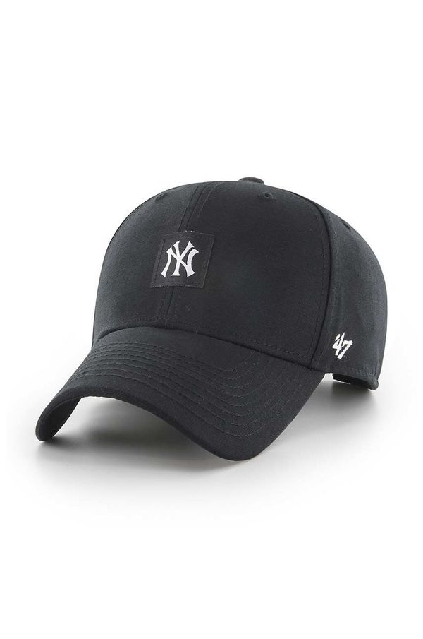 47 brand Bombažna bejzbolska kapa 47 brand Mlb New York Yankees črna barva