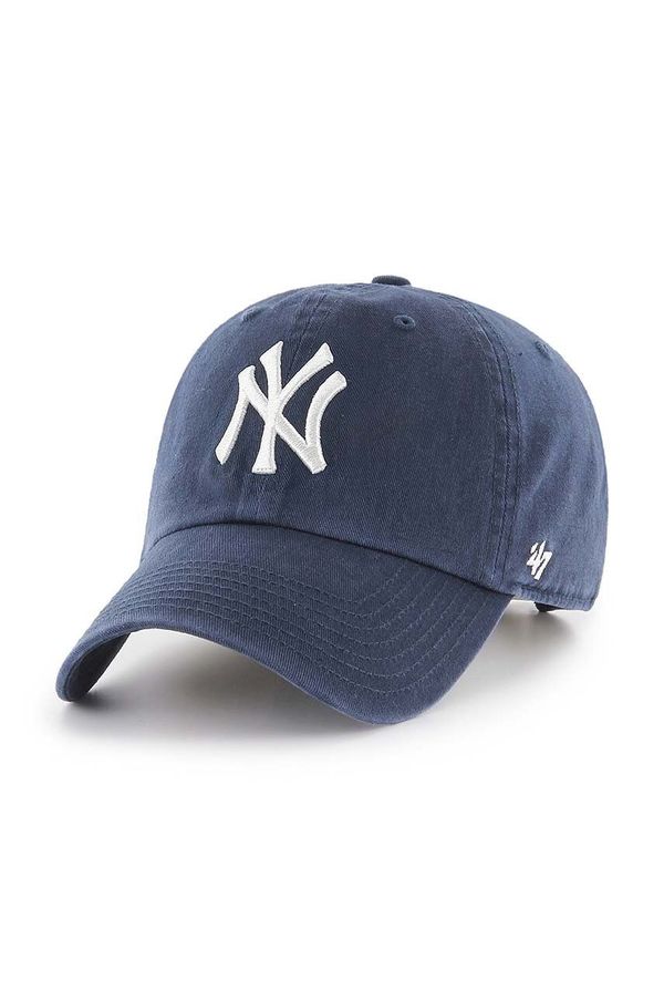 47 brand Bombažna bejzbolska kapa 47 brand MLB New York Yankees mornarsko modra barva, B-RGW17GWS-NY