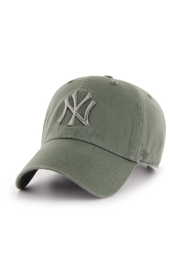 47 brand Bombažna bejzbolska kapa 47 brand MLB New York Yankees zelena barva
