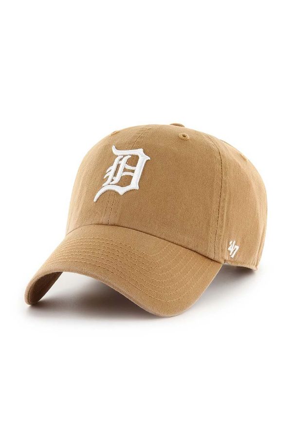 47brand Bombažna bejzbolska kapa 47brand MLB Detroit Tigers rjava barva