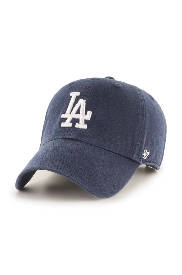 47brand Bombažna bejzbolska kapa 47brand MLB Los Angeles Dodgers mornarsko modra barva