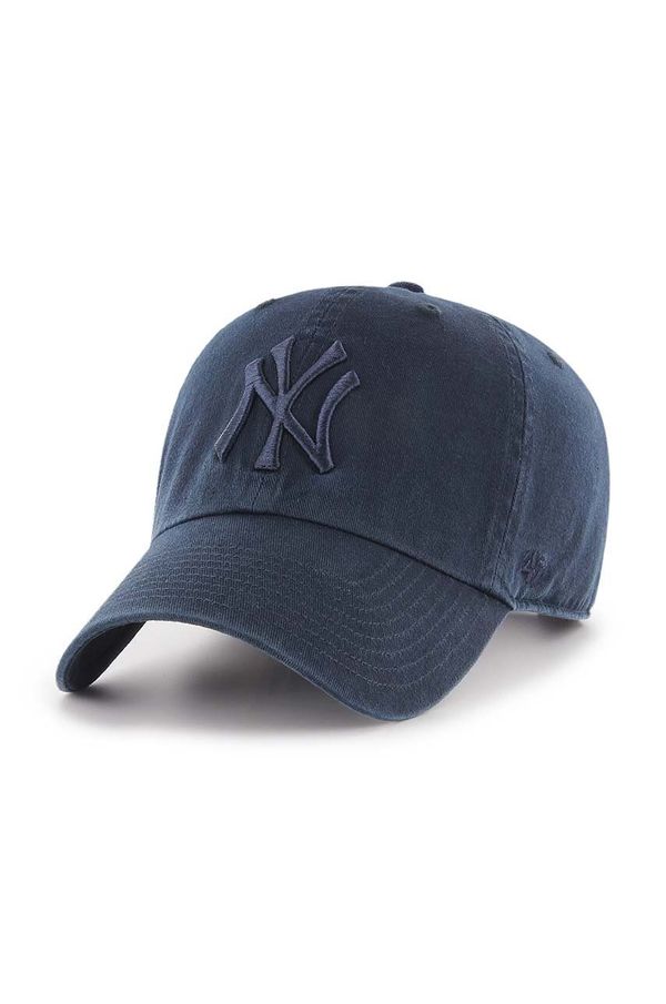 47brand Bombažna bejzbolska kapa 47brand MLB New York Yankees mornarsko modra barva