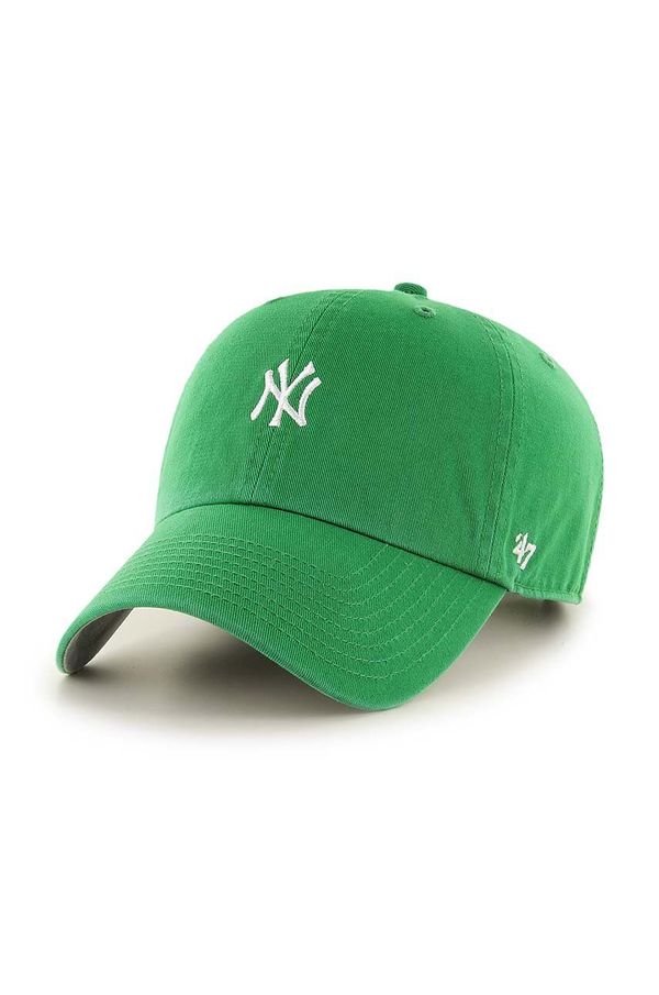 47brand Bombažna bejzbolska kapa 47brand MLB New York Yankees zelena barva