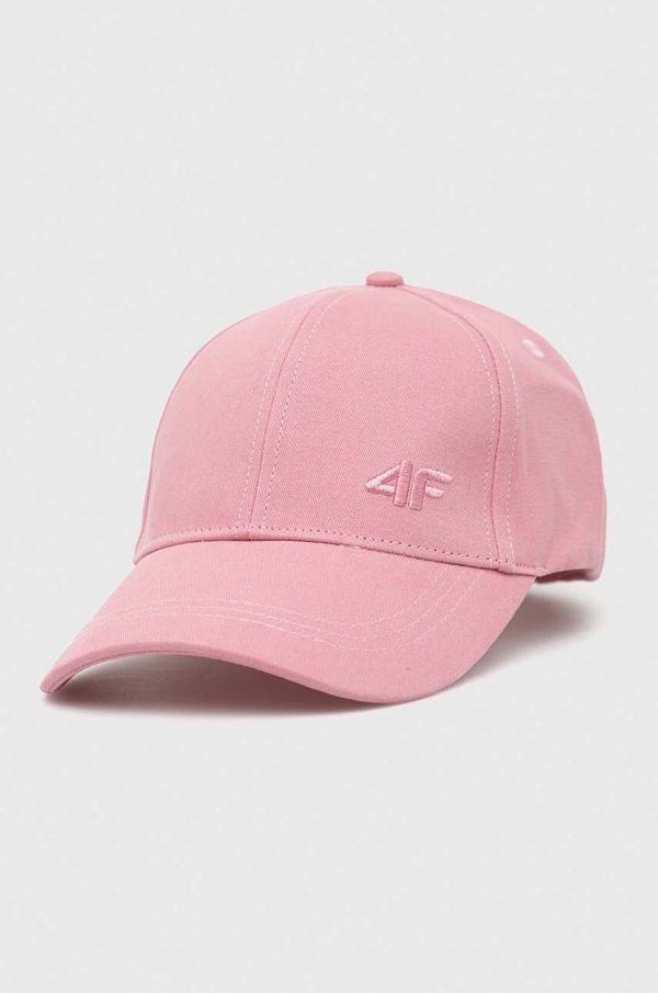 4F Bombažna bejzbolska kapa 4F roza barva