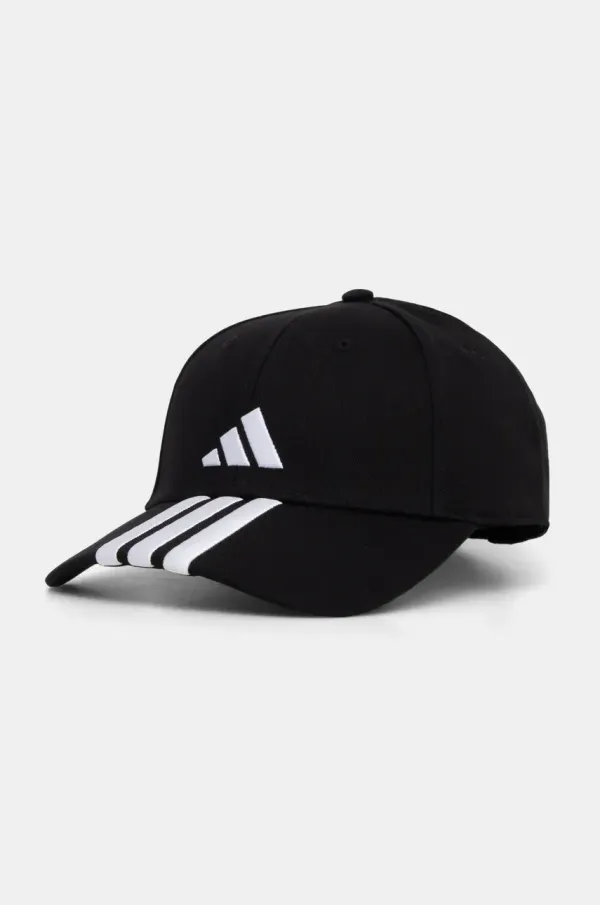 adidas Bombažna bejzbolska kapa adidas BBALL 3S CAP NL črna barva, JG1072