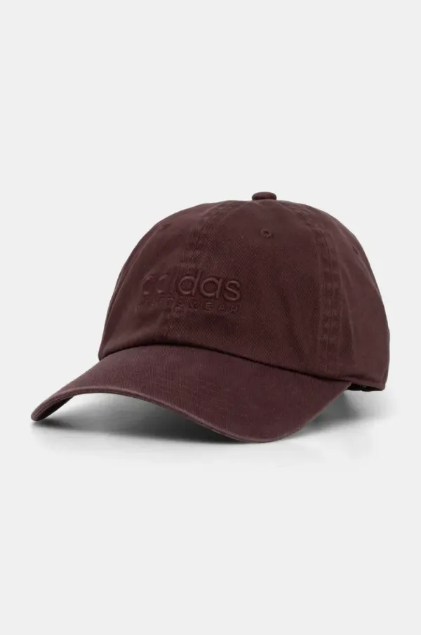 adidas Bombažna bejzbolska kapa adidas bordo barva, JF6042