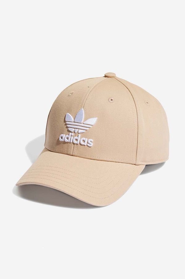 adidas Originals Bombažna bejzbolska kapa adidas Originals Trefoil Baseball Cap rumena barva