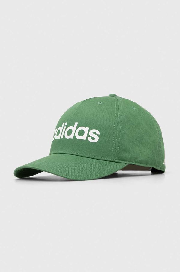 adidas Bombažna bejzbolska kapa adidas zelena barva