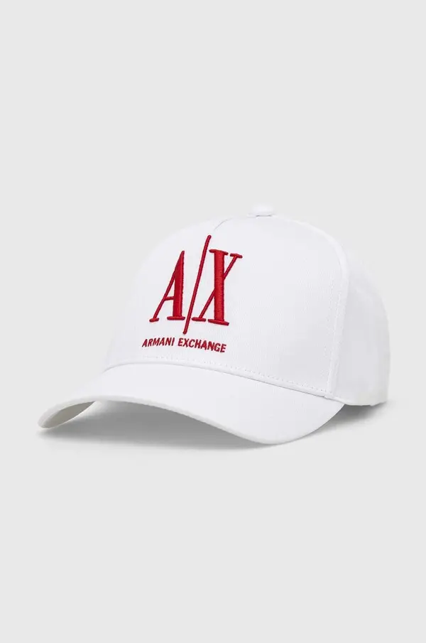 Armani Exchange Bombažna bejzbolska kapa Armani Exchange