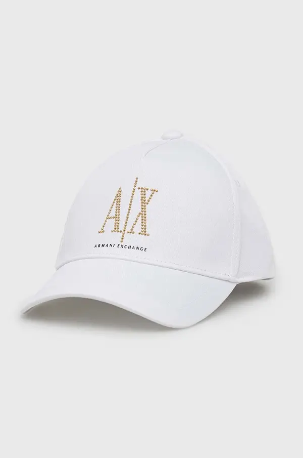 Armani Exchange Bombažna bejzbolska kapa Armani Exchange