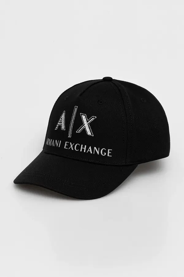 Armani Exchange Bombažna bejzbolska kapa Armani Exchange