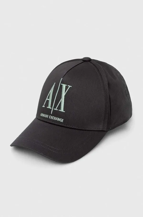 Armani Exchange Bombažna bejzbolska kapa Armani Exchange