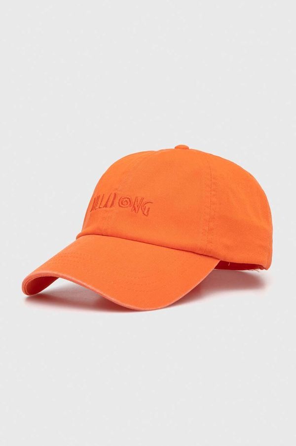 Billabong Bombažna bejzbolska kapa Billabong oranžna barva