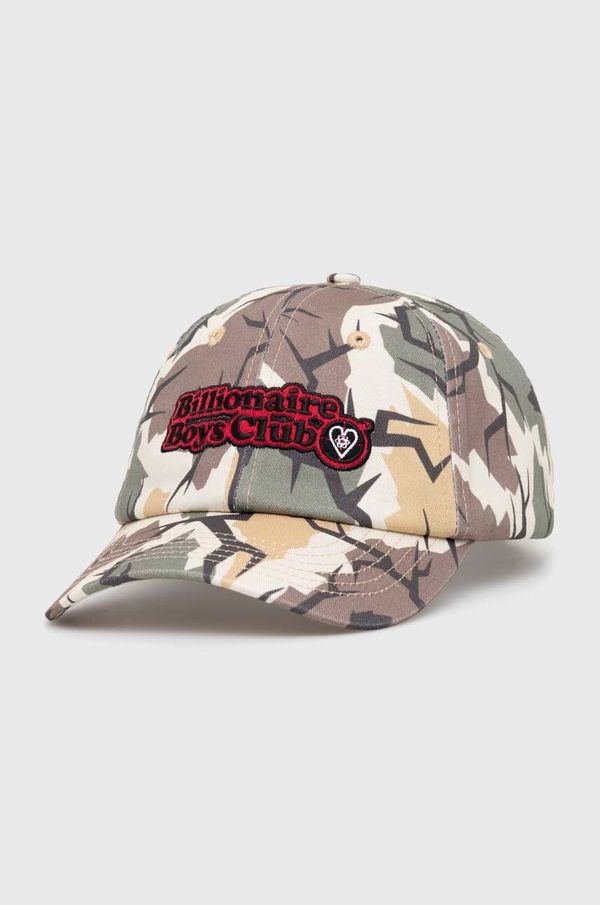 Billionaire Boys Club Bombažna bejzbolska kapa Billionaire Boys Club Camo Cap zelena barva, B24146