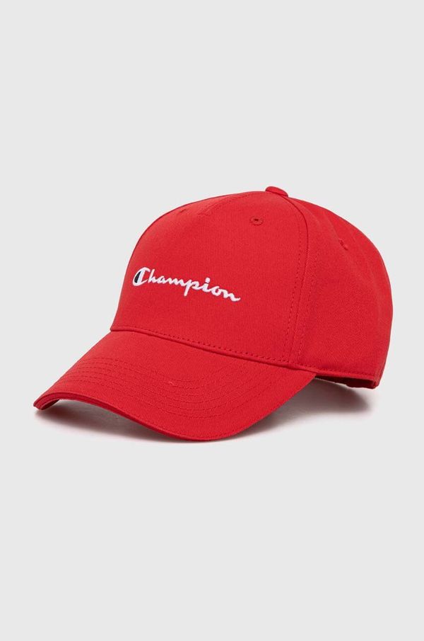 Champion Bombažna bejzbolska kapa Champion rdeča barva