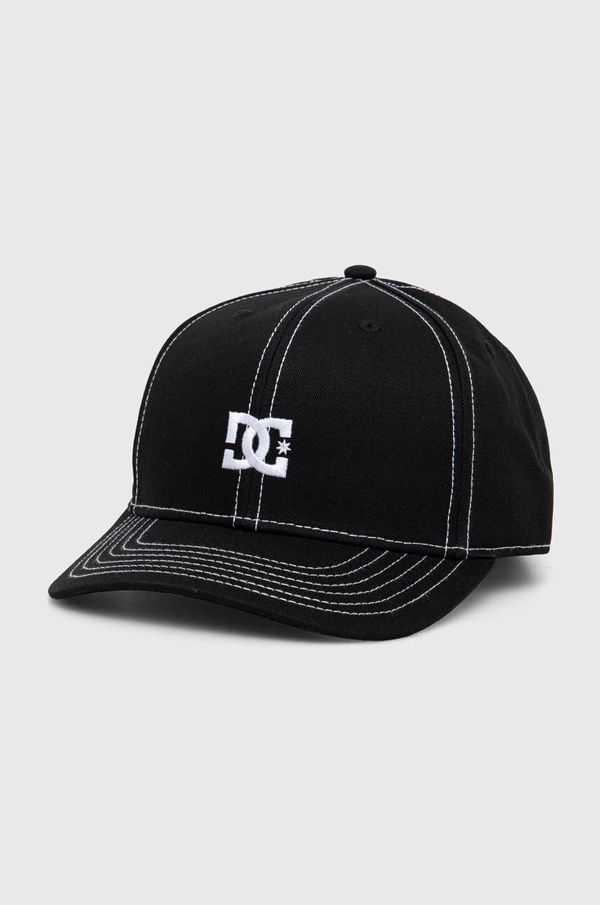 DC Bombažna bejzbolska kapa DC črna barva