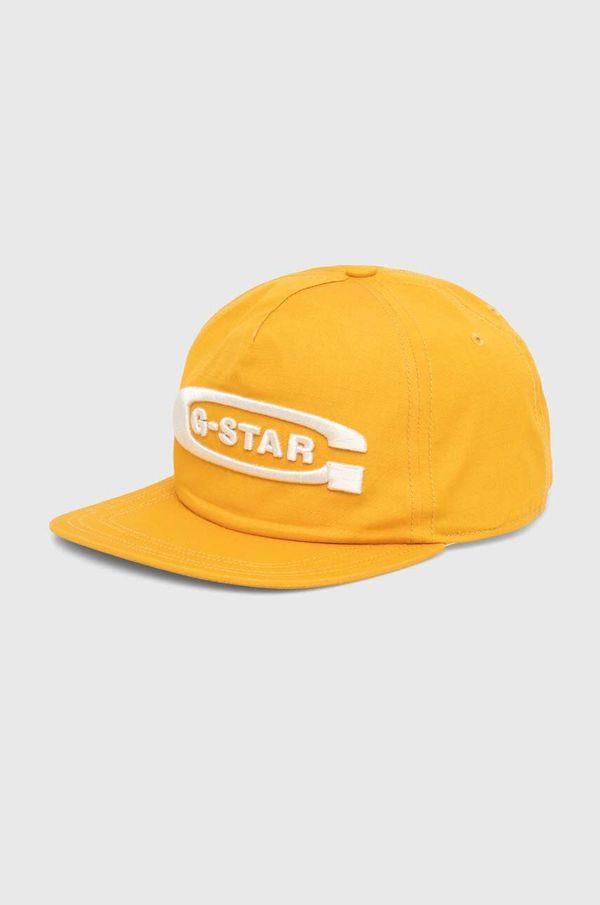 G-Star Raw Bombažna bejzbolska kapa G-Star Raw rumena barva