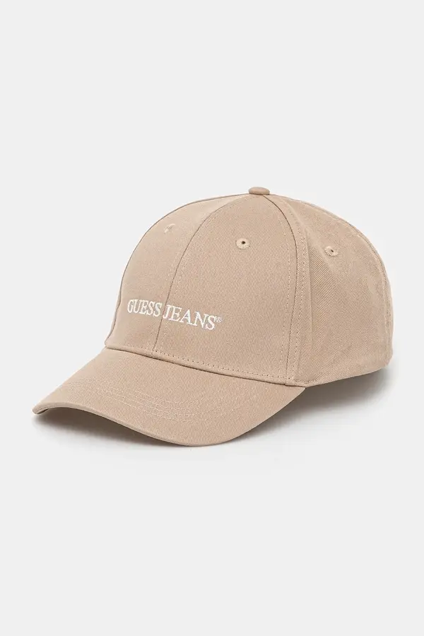 Guess Jeans Bombažna bejzbolska kapa Guess Jeans