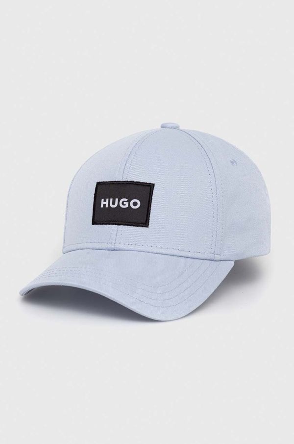 Hugo Bombažna bejzbolska kapa HUGO črna barva