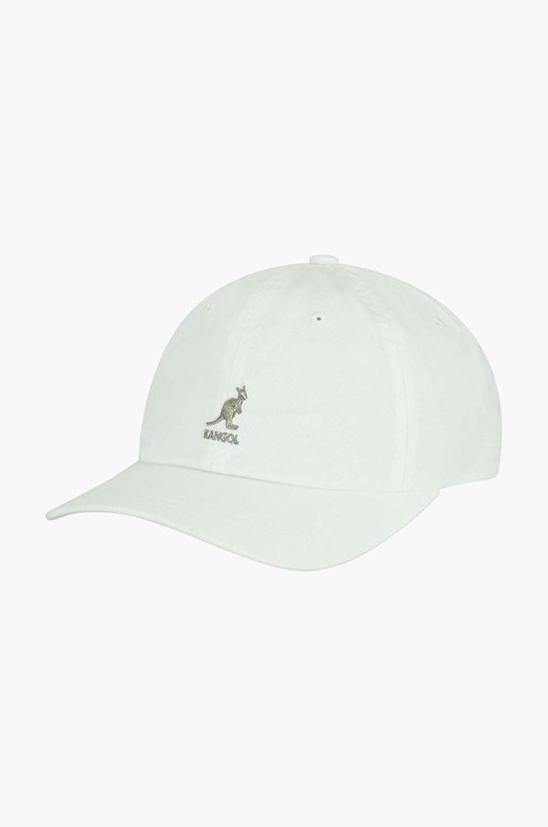 Kangol Bombažna bejzbolska kapa Kangol Washed Baseball bela barva