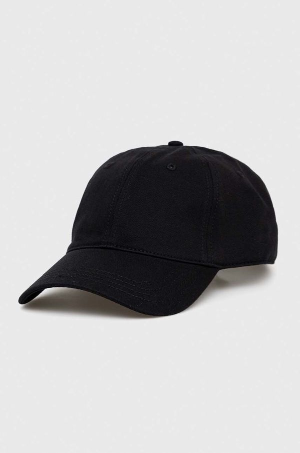 Lacoste Bombažna bejzbolska kapa Lacoste črna barva