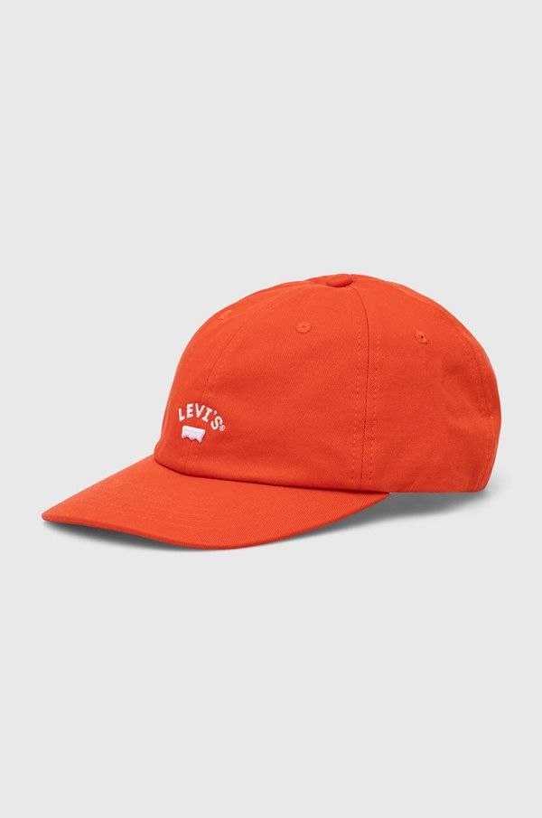 Levi's Bombažna bejzbolska kapa Levi's rdeča barva, 000AG-0001