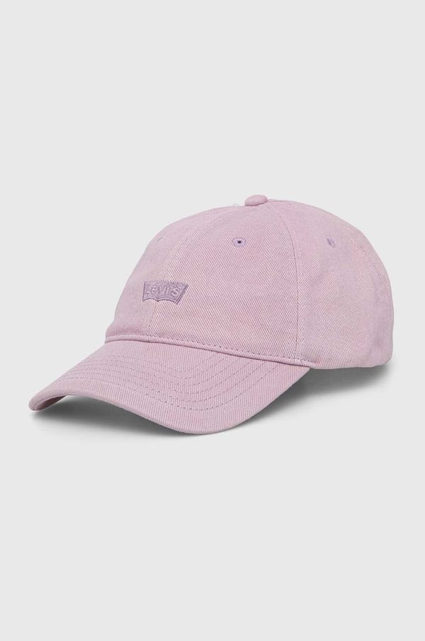 Levi's Bombažna bejzbolska kapa Levi's vijolična barva