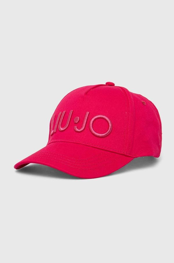 Liu Jo Bombažna bejzbolska kapa Liu Jo roza barva