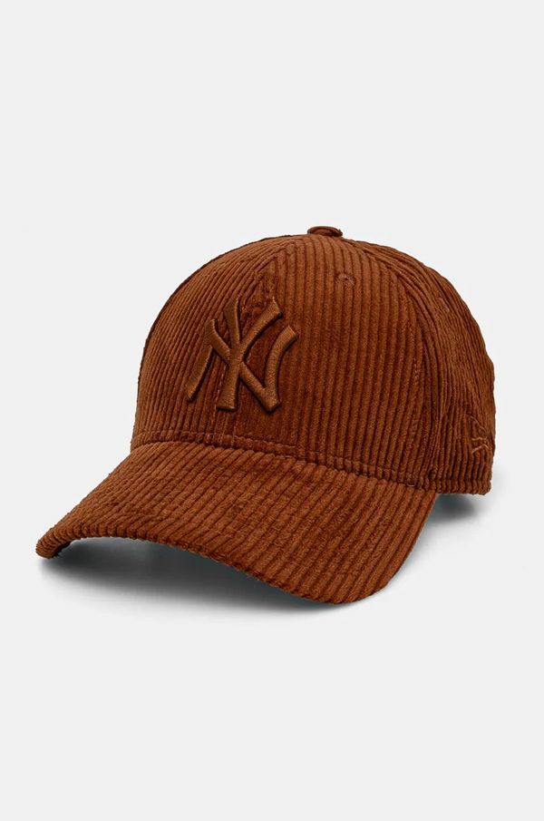 New Era Bombažna bejzbolska kapa New Era NEW YORK YANKEES rjava barva, 60565330