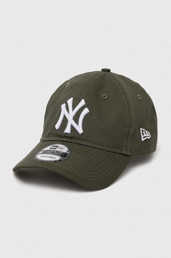 New Era Bombažna bejzbolska kapa New Era zelena barva, NEW YORK YANKEES