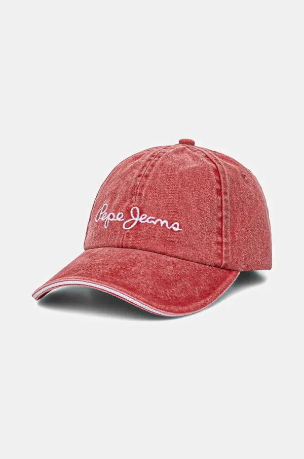 Pepe Jeans Bombažna bejzbolska kapa Pepe Jeans WEI CAP roza barva, PL040364