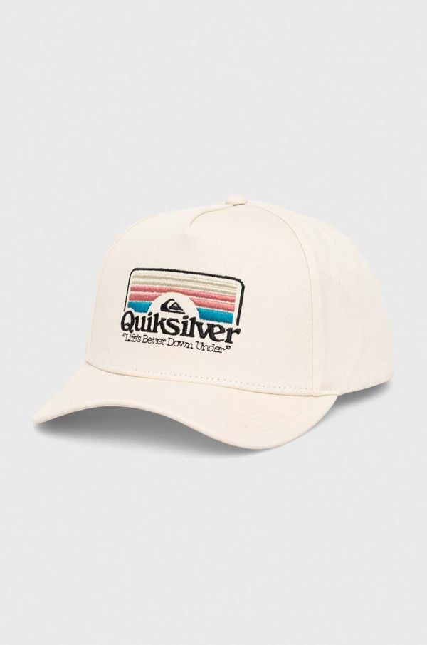 Quiksilver Bombažna bejzbolska kapa Quiksilver bež barva