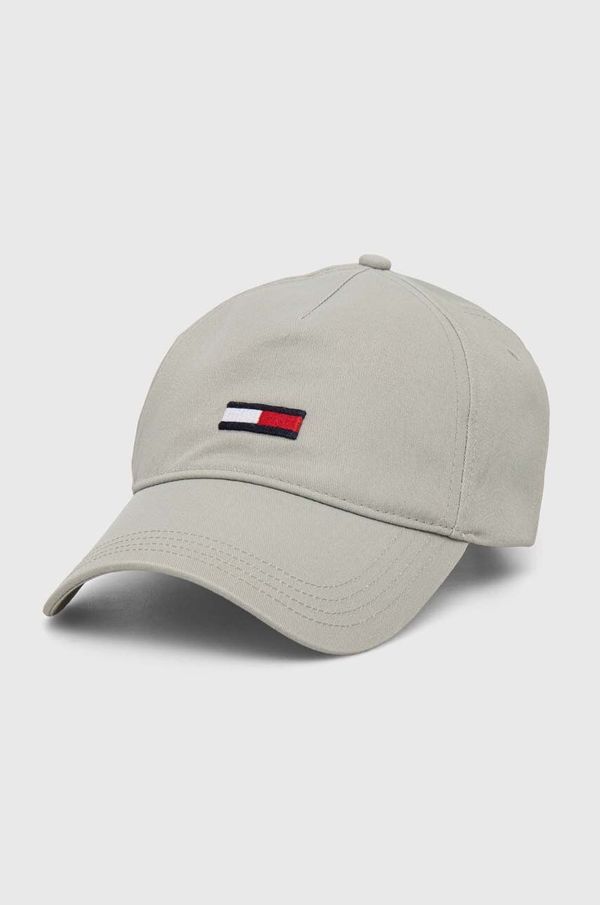 Tommy Jeans Bombažna bejzbolska kapa Tommy Jeans siva barva