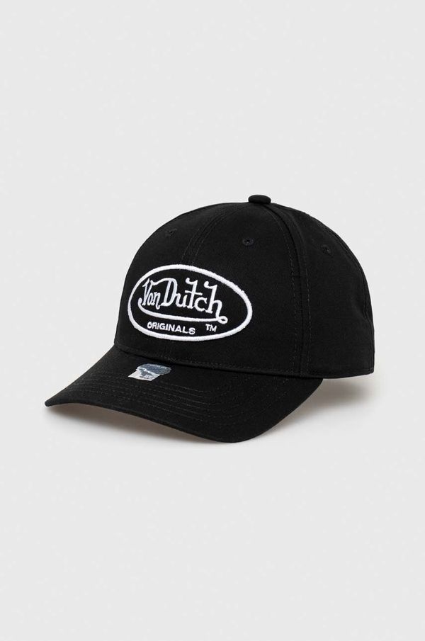 Von Dutch Bombažna bejzbolska kapa Von Dutch črna barva