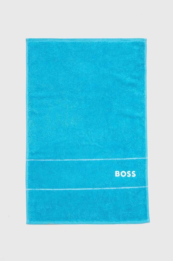 Boss Bombažna brisača BOSS Plain River Blue 40 x 60 cm