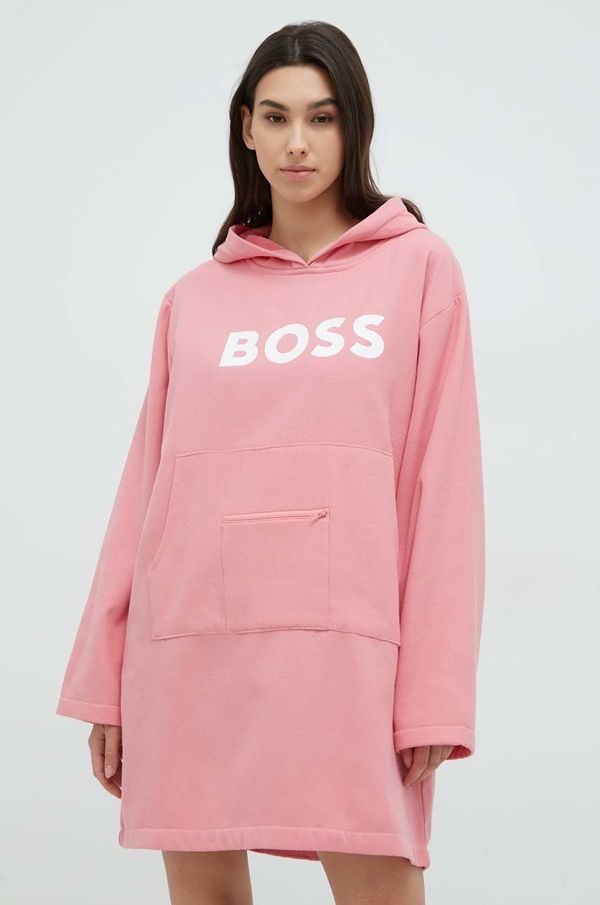 Boss Bombažna brisača BOSS roza barva