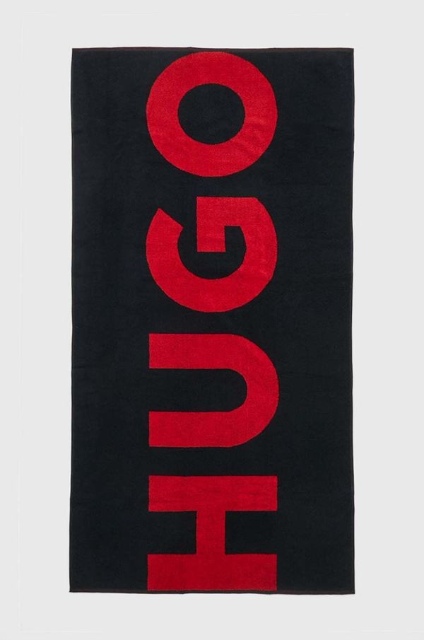 Hugo Bombažna brisača HUGO črna barva
