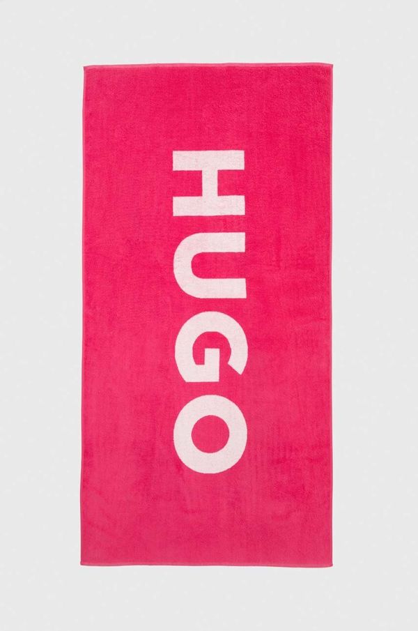 Hugo Bombažna brisača HUGO rdeča barva