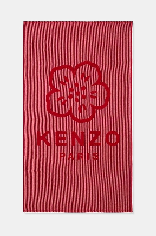 Kenzo Bombažna brisača Kenzo KHANKO Cerise 90 x 160 cm