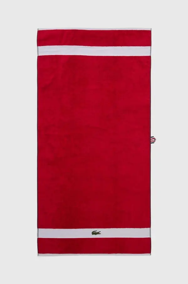 Lacoste Bombažna brisača Lacoste L Casual Rouge 70 x 140 cm